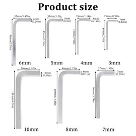 GDFYMI Square Head Screwdriver Wrench Set, L Shaped Square Key Wrench 3mm - 10mm, 7pcs