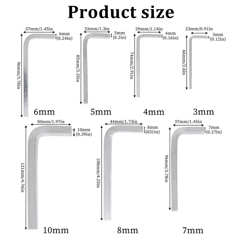 GDFYMI Square Head Screwdriver Wrench Set, L Shaped Square Key