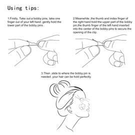 Dofash Bobby Pins Hair Pins Steel Hair Clips 3.5 cm / 1.38 Inch Hair Accessories Metal Pins for Women (Brown) Pack of 100