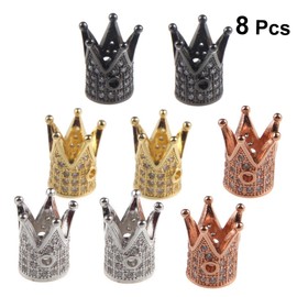 Operitacx 8pcs Spacer Bead Charms Bead for Jewelry Spacer Bead King Beads Kids Crafts Vintage Charms Jewlery Jewelry Loose Beads Jewerly Spacer Bead Findings Spacer Beads Diamond Connector