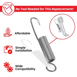 AlveyTech Kickstand Spring for Monster Moto MM-B80 80cc, Motovox MBX10, & MBX11 Mini Bikes - Chrome Universal Replacement Side Kick Stand Spring, fit Dirt Pit Road Dirtbike Bike Motorcycle Parts