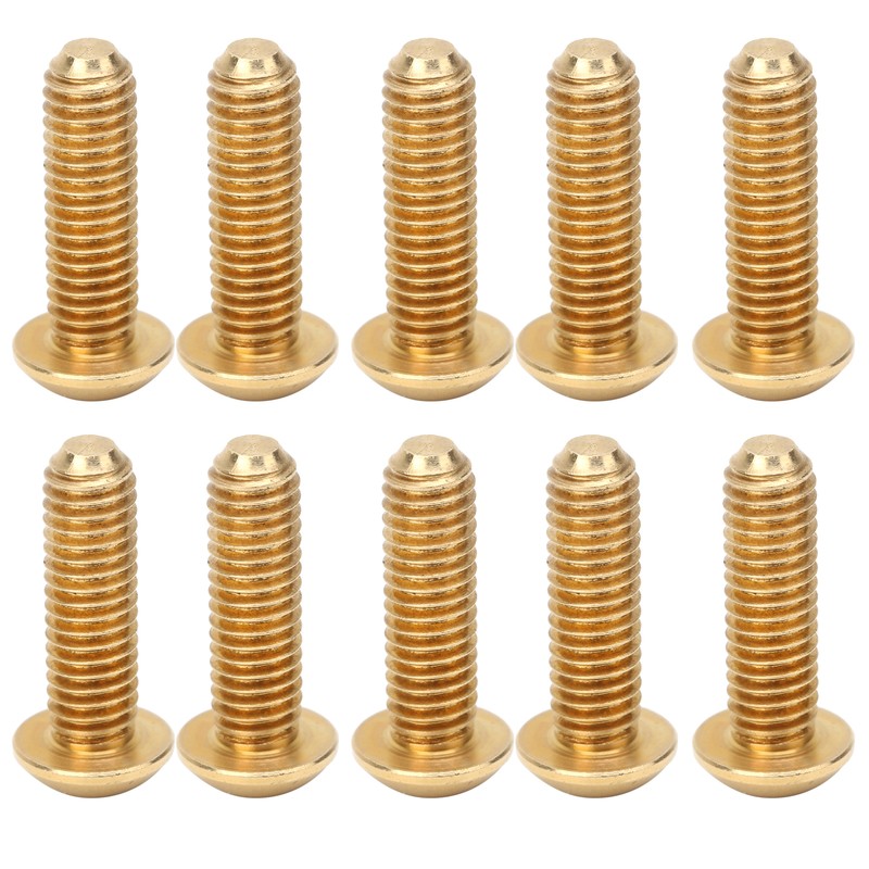 50Pcs Round Hex Socket Screw Copper Fastener Hardware Tools Industrial