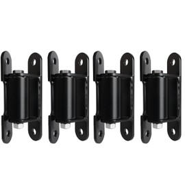7 inch Black Heavy Duty Gate Hinge, Outdoor Bolt on & Weld on Gate Hinges Roller Bearing, for Large Driveway Vehicular Pedestrian Swing Gates Up to 2200 Pounds(4 Pack)