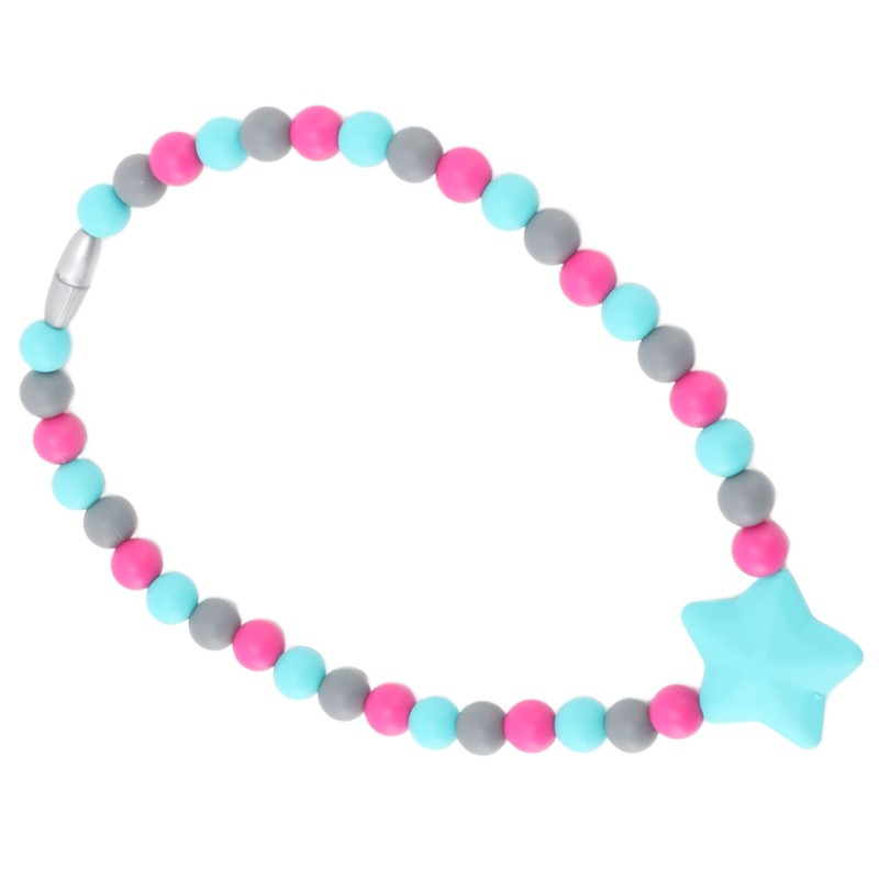 Silicone Baby Teething Necklace Soft Flexible Safe Infant Toddler Teether