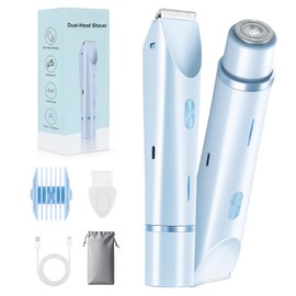 Dmtdnid 2025 New Dermave Bikini Shaver, Bikini Trimmer for Women, Glow Aura Womens Shavers, Dual Head Shaver Women, 2-in-1 Electric Razor for Womens