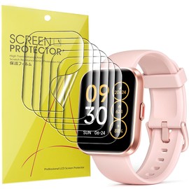 Compatible for ID208 Plus/IDW208 Plus Screen Protector, [6 Pack] Full Coverage TPU Clear Film Compatible for WMK,Quican,Enamor,Veryfit ID208 Plus 1.8 Inches/IDW208 Plus 1.8" Smart Watch (6 PACK)