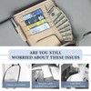 NYTKL Small Leather Car Sun Visor Organizer, Auto Visor Pouch