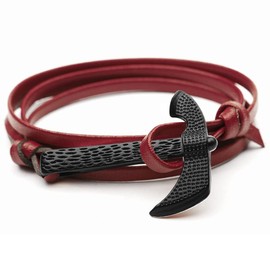 Glücksarmband Flechten Wachsendes Knoten Bracelet Für Teen Männer Frauen, Charm Freundschaft Einstellbares Handgelenk Armband Binden aus Segeltau, Talisman Partner Armbänd Handgefertigt (Burgund)
