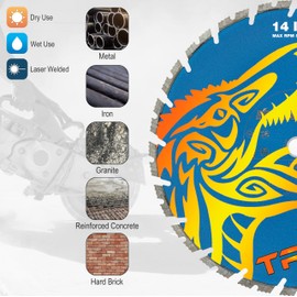 New All Cut Pro Diamond Blade - The Piranha - Cuts Through Everything (9").