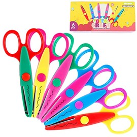 UCEC Craft Scissors Decorative Edge, 6PCS Decorative Scissors, Crafting Scissors, Scrapbooking Scissors, Fancy Scissors, Decorative Edge Scissors, Craft Scissors for Adults and Kids -New Patterns