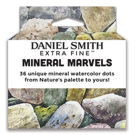 Daniel Smith Extra Fine Watercolor Paint, Mineral Marvels, Contains 36 Unique Mineral Watercolor dot Samples from Nature's Palette (285900105)