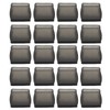 20 Pcs Chair Leg Floor Protector Rectangular Transparent Black Felt