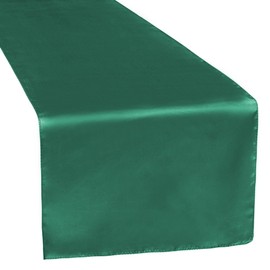 RCZ Décor Elegant Emerald Green Satin Table Runner (14" x 108", 1 Piece) - Ideal for Any Events, Perfect for Weddings, Parties & Dinners