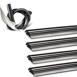 Silicone Wiper Blade Refills, 26 inch Wiper Refill Adjustable & Universally Compatible with Windshield Frameless Wipers. DIY Cut to Size, Suitable for Cars, SUVs, Trucks, Vans, 4pcs