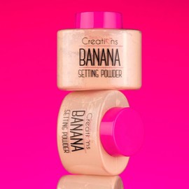 Beauty Creations Banana Setting Powder – Polvo suelto de acabado mate y duradero, tono amarillo claro para iluminar y fijar el maquillaje – Ideal para baking y zona de ojos
