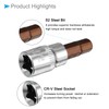 CoCud Hex Bit Socket, Metric 6mm Bit 1/4" Drive 1.5"