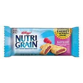 Kellogg's Nutri-Grain Bars, Raspberry, 1.3 Oz, Box of 16