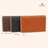 MASSENI Luxury Italian Leather Business Card Holder, Tan Genuine Leather,