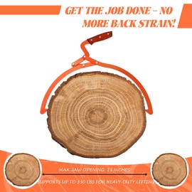 LEARNIBEE Log Tongs 13",Log Grabber, Log Lifter, Longging Tongs Loads Up to 330 Lbs, Anti Slip Log Lifting Hook for Handling Dragging Carrying Tool