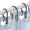 Black Shower Curtain Hooks Rings ，Double Sided Shower Curtain Rings