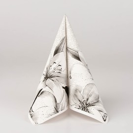 Mank Tissue Deluxe Mourning Napkins 40 x 40 cm Premium Disposable Napkin Absorbent Perfect for Funeral Parties Pack of 50 Farewell White Black