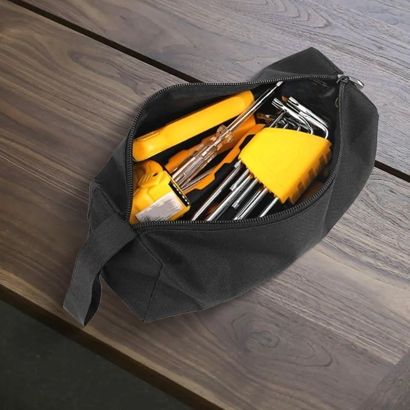 UNGFEI 6 PCS 25cm Black Green Tool Pouch, Multipurpose Canvas