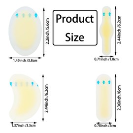 24Pcs Blister Pads, Blister Bandages Foot Blister Protection Adhesive Waterproof Gel Guard Heel Pads Cushion for Foot, Toe, Heel