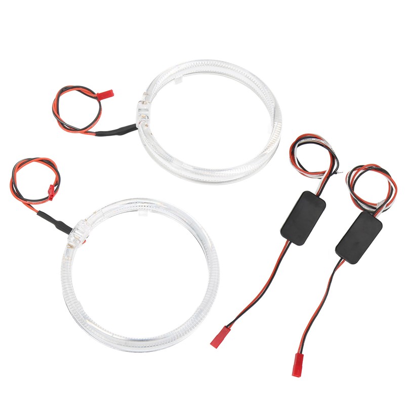 Car LED Angel Eyes Light Guide 95mm/3.7in Purple Lighting 9‑36V