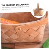 Ciieeo 1 PC Portable Handmade Bamboo Woven Flower Basket with