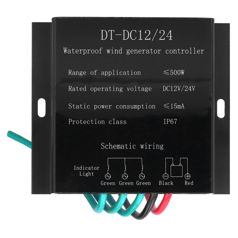 FO5-12/24V 500W Wind Turbine Generator Controller Waterproof Battery Charging Regulator