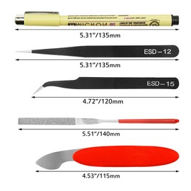 TOVOT 16PCS Model Tools Hobby Building Tools Craft Set Modeler Basic Building Kit for Gundam Model Assembling Building and Repairing