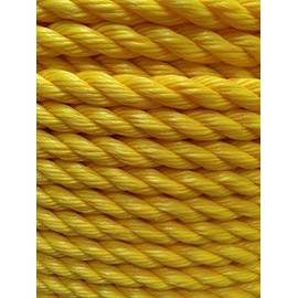 1/2" x 600' Yellow Poly Rope 1/2 x 600 Polypropylene 3 Strand Twisted in Coil