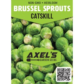 Axel's Garden Seeds Catskill Brussel Sprout Seeds for Planting - Heirloom Non-GMO Vegetable Seeds - 200 Seeds