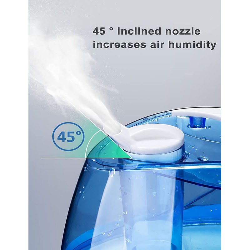 Homasy 2.2L Humidifier for HOME & OFFICE with Light,Quiet &