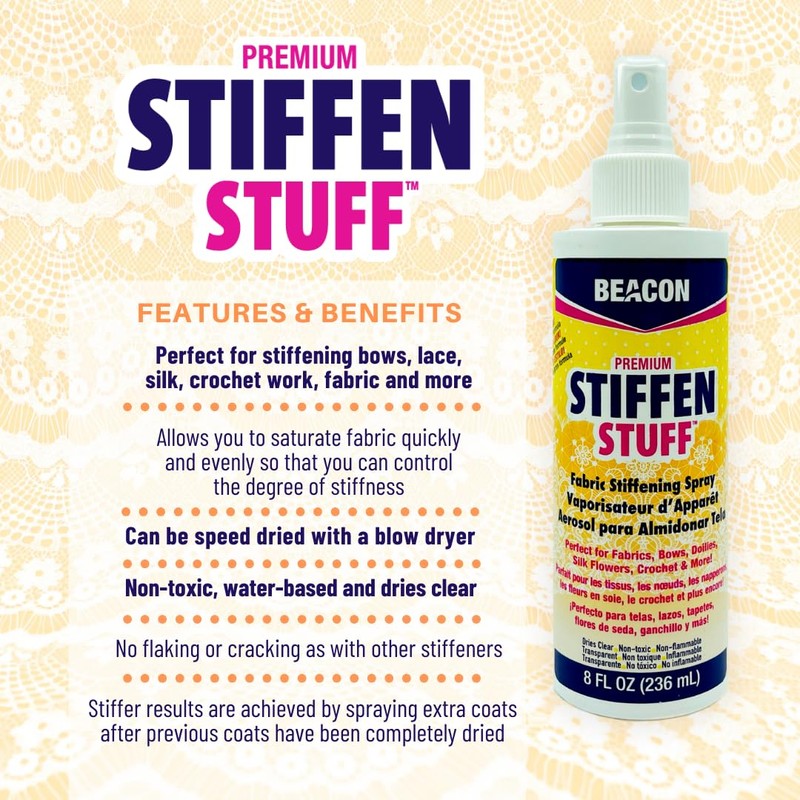 Beacon Stiffen Stuff Fabric Stiffening Spray - Quick, Even Application