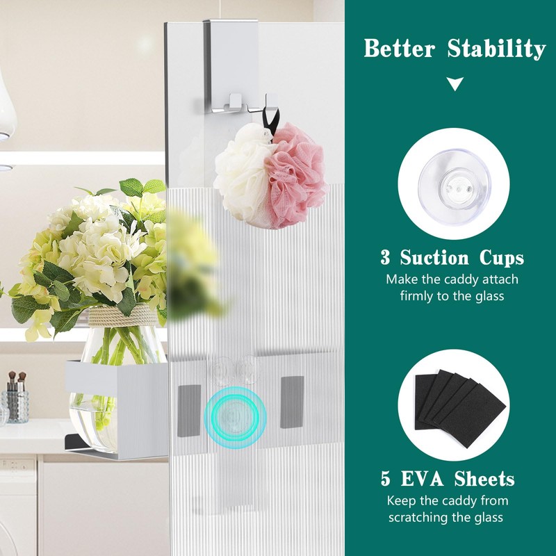 Emibele Over The Door Shower Caddy, 304 Stainless Steel Hanging