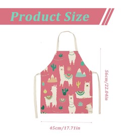 UEIOAVL Craft Aprons & Smocks for Kids, 1 Piece Painting Apron for Kids, Cartoon Design, Adjustable Apron for Kids for Cooking Kitchen Baking Painting and Parties (Red)