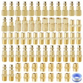 Air Coupler & Plug Kit,67Pcs 1/4" NPT Air Tool Fittings Set,Quick Connect Air Hose Fittings Air Compressor Accessories