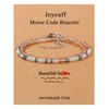 JoycuFF Morse Code Bracelets for Women Inspirational Gifts for Women,