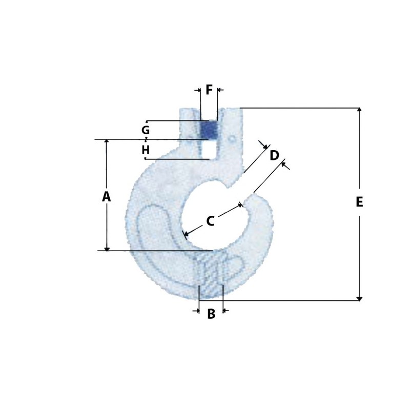 Grade 80 Clevis Forest Hook 10MM (G80 3.15 Ton Choker