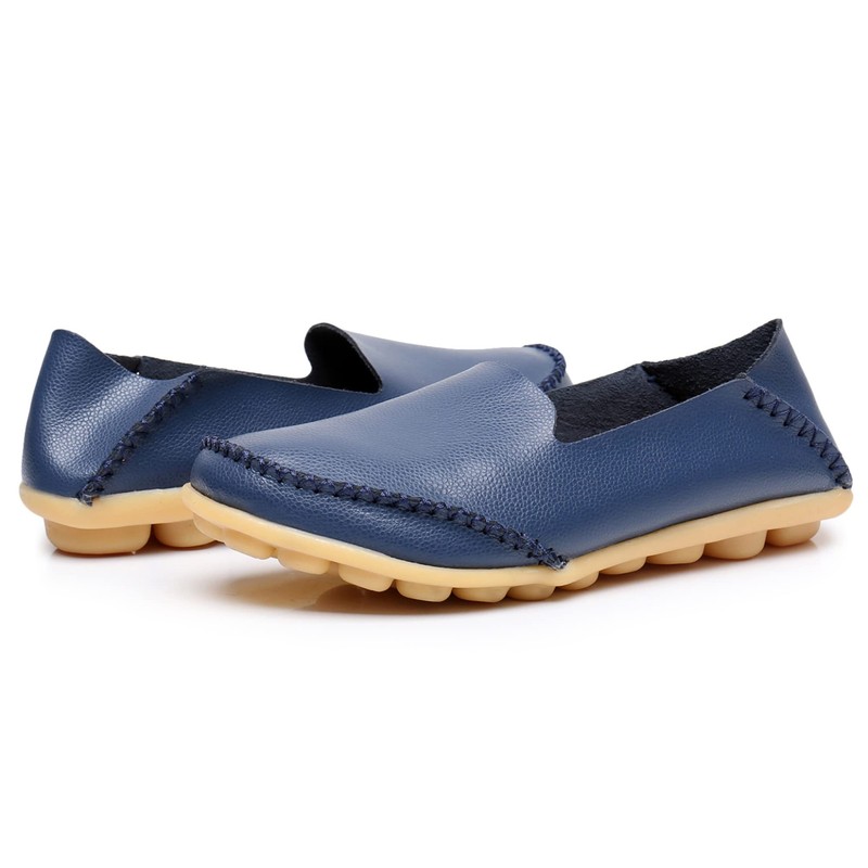 VenusCelia Streamline Comfort - Mocasines planos para caminar para mujer,