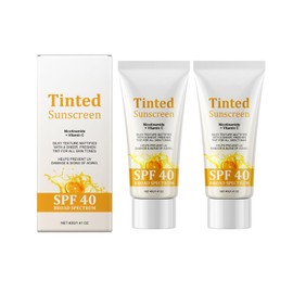 2 Stück Sun Protection SPF 40 with Vitamin C, Face Sun Cream, Vitamin C Protection Cream, Physical Sunscreen, Erfrischend und Nicht Klebrig, Für alle Hauttypen Geeignet