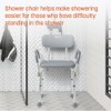 Caring Bath Chair for Seniors, Shower Seat with Removable Backrest,