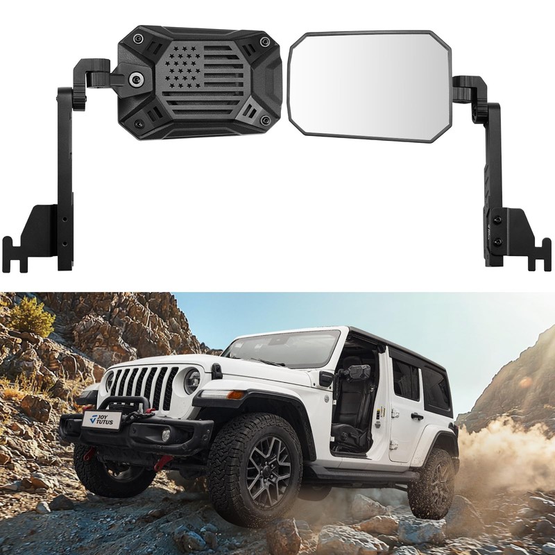 JOYTUTUS Mirrors Doors Off Compatible with Wrangler JK JL Gladiator