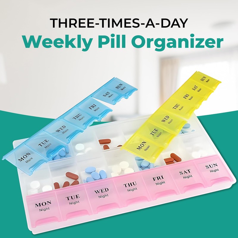 3-Times-a-Day Tablet Dispenser by Event Decor Shop – Weekly Pill