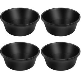 4pcs Rubber Feeder Pan, 4 Quart Durable Rubber Feed Pan, Resistant Horse Feed Bucket Rubber Bowl Horse Feeder, Suitable for Horses Goats Chicken Cats Dogs Dust Bath Container Animal Feeding