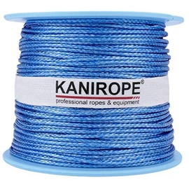Kanirope® Dyneema Rope PRO 2 mm 100 m Blue 12-Way Braided SK78 Stretched Coated
