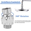 Mesee G 1/2 Ball Joint Adapter, Rain Shower Head Ball