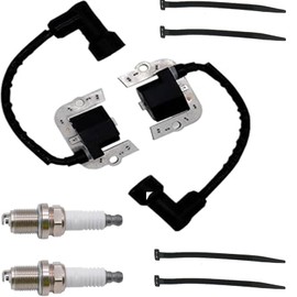 2 Pack of 139-0720 136-7883 Ignition Coil Module Compatible with Toro TimeCutter Exmark Series Riding Lawn Mowers with Spark plug Replace # 127-9216