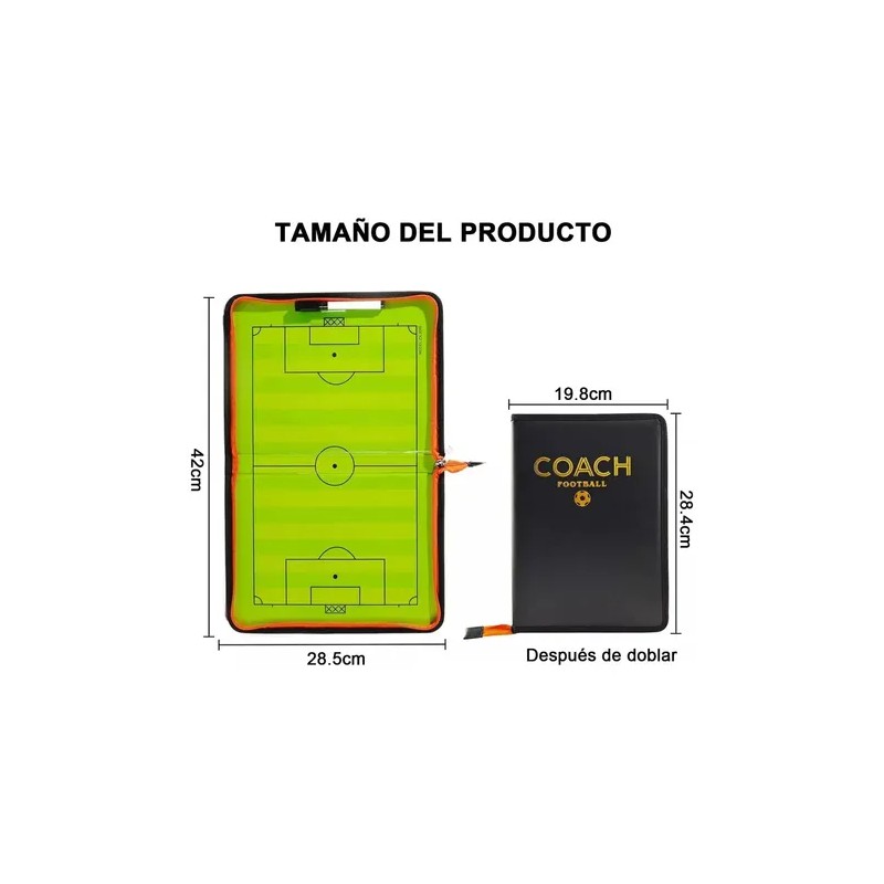 Pizarra Táctica Magnética Plegable para Entrenadores de Fútbol con Accesorios